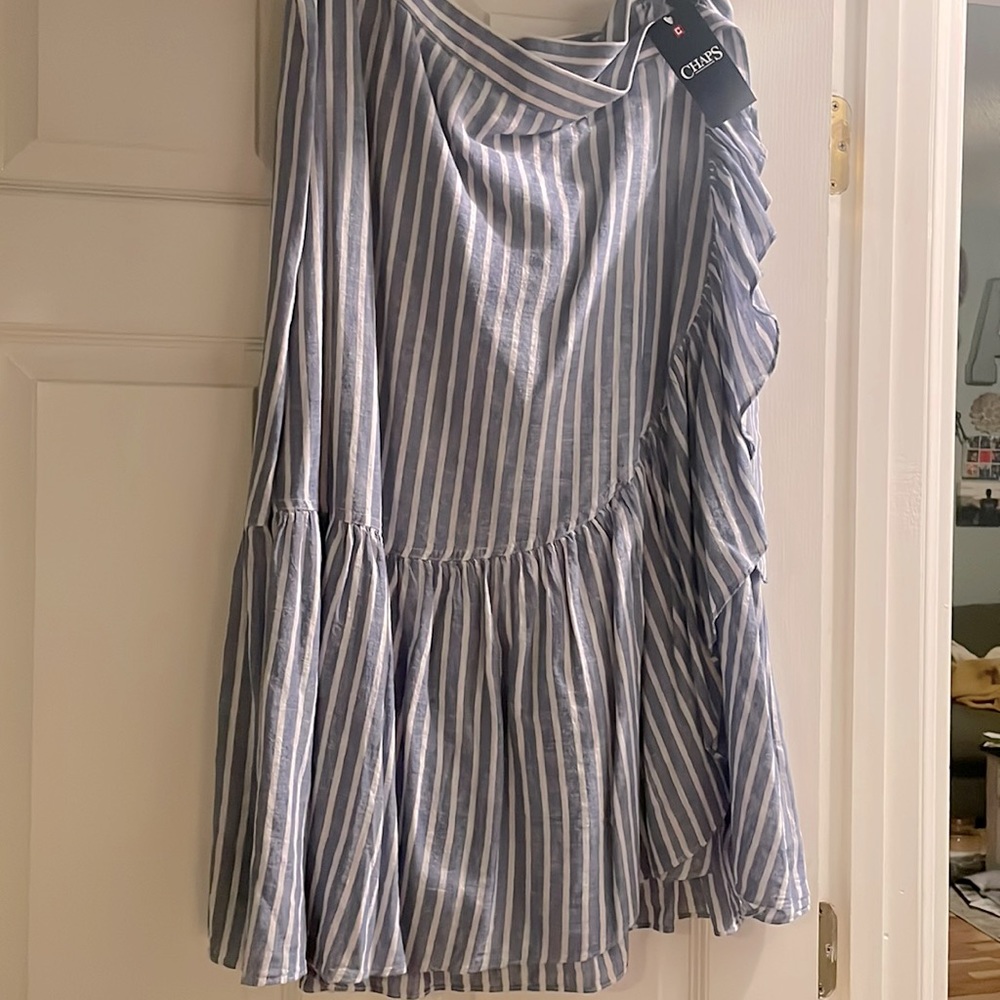 Chaps Calf Length Wrap Skirt